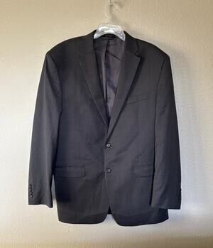 Men’s Lauren Ralph Lauren Wool Blazer Sport Coat Suit Jacket Charcoal Gray, 46L